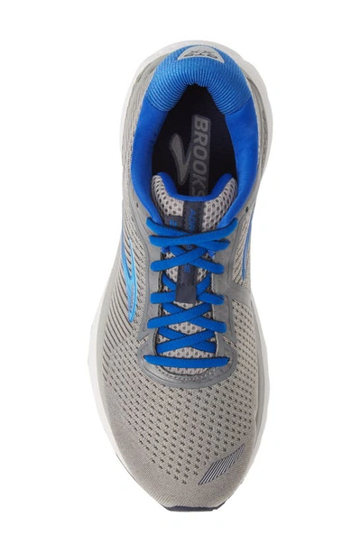 Shop Brooks Adrenaline Gts 20 Running Shoe In Grey/ Blue/ Navy
