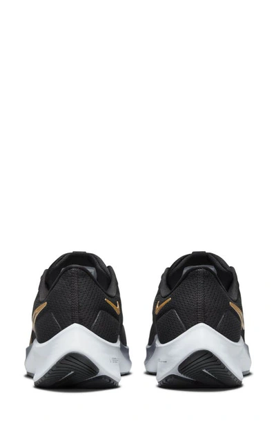 Nike Air Zoom Pegasus 38 Running Shoe In Black/ Gold Coin/ Blue