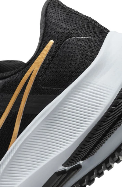 Nike Air Zoom Pegasus 38 Running Shoe In Black/ Gold Coin/ Blue