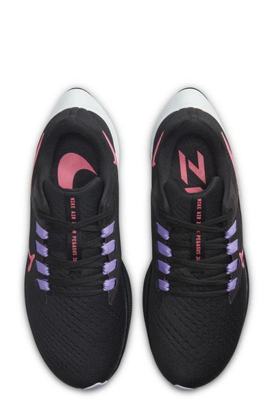 Shop Nike Air Zoom Pegasus 38 Running Shoe In Black/ Hyper Pink/ Lilac/ Pure