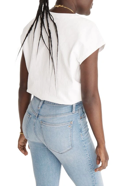 Shop Madewell Banded Muscle Tee In Eyelet White