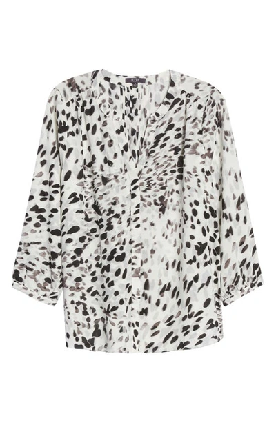 Shop Nydj High/low Crepe Blouse In Beverly Abstract