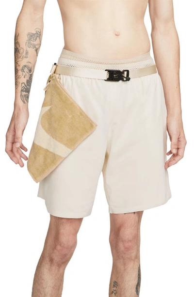 Shop Nike 3-in-1 Shorts, Belt & Towel Set In Flat Opal/ Desert Ore