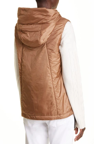 Shop Max Mara Greengo Puffer Vest In Beige Golden