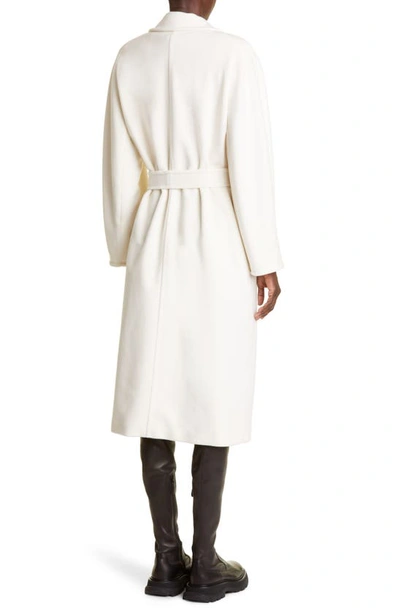 Shop Max Mara Madame Wool & Cashmere Coat In Optical White