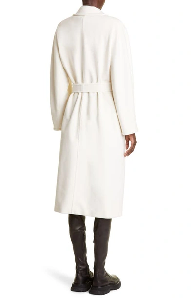 Max Mara Madame Double-breasted Wool And Cashmere-blend Coat In Optical White