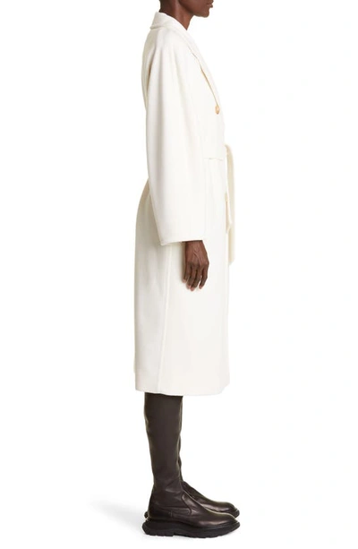 Shop Max Mara Madame Wool & Cashmere Coat In Optical White