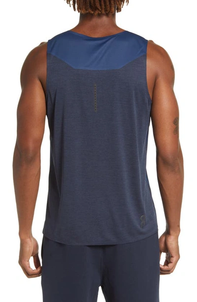 Shop On Tank-t Performance Running Tank In Denim/ Navy