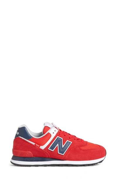 Shop New Balance 574 Classic Sneaker In Team Red/indigo