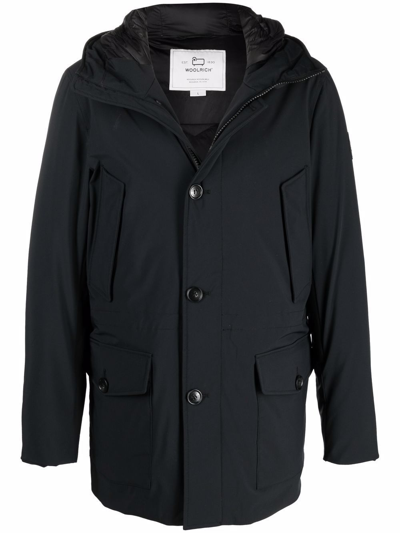 Shop Woolrich Men's  Black Polyamide Outerwear Jacket