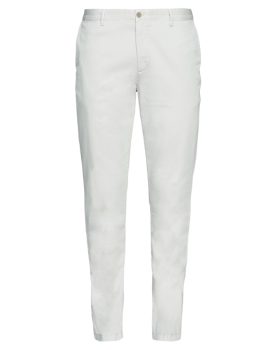 Shop Hackett Man Pants Light Grey Size 38 Cotton, Elastane