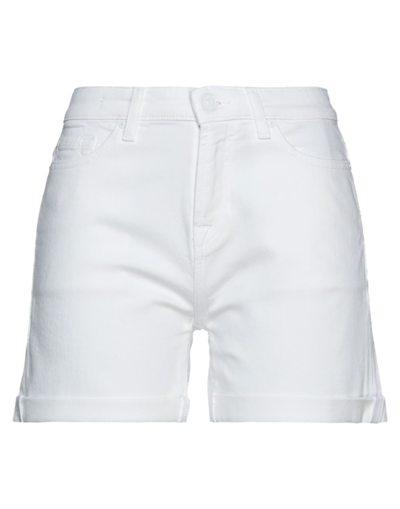 Shop 7 For All Mankind Denim Shorts In White