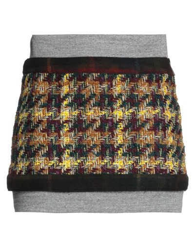 DSQUARED2 DSQUARED2 WOMAN MINI SKIRT CAMEL SIZE 2 SYNTHETIC FIBERS, COTTON, WOOL, MOHAIR WOOL 