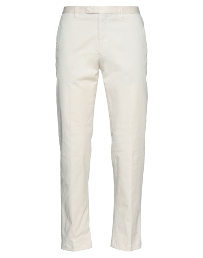 Shop Boglioli Man Pants Ivory Size 40 Lyocell, Cotton, Elastane In White