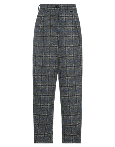 Shop Christian Pellizzari Woman Pants Lead Size 8 Polyester, Wool, Acrylic In Grey