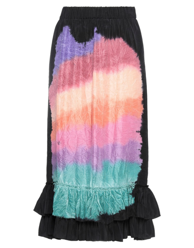 Shop Marni Woman Midi Skirt Black Size 4 Silk