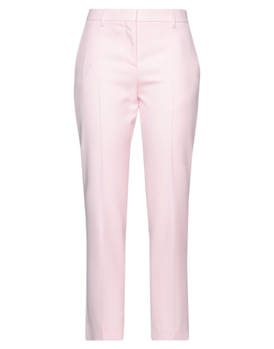 Shop Burberry Woman Pants Pink Size 6 Virgin Wool