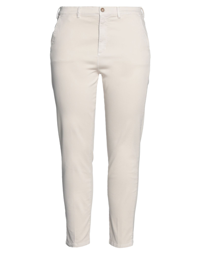 Shop 40weft Woman Pants Light Grey Size 12 Cotton, Elastane
