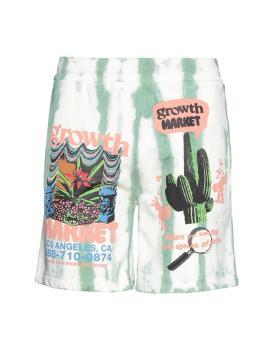 Shop Market Growth  Tie-dye Sweatshorts Man Shorts & Bermuda Shorts Green Size Xl Cotton