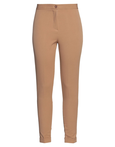 Shop Spago Donna Woman Pants Beige Size 6 Polyester, Elastane