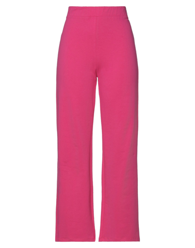 Shop Spago Donna Woman Pants Fuchsia Size M Cotton, Elastane In Pink