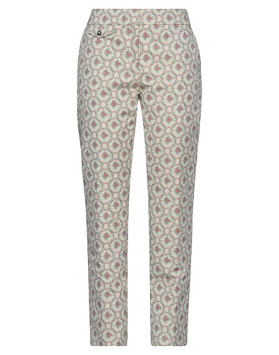 Rabanne Cotton-blend Jacquard Straight-leg Pants In Beige