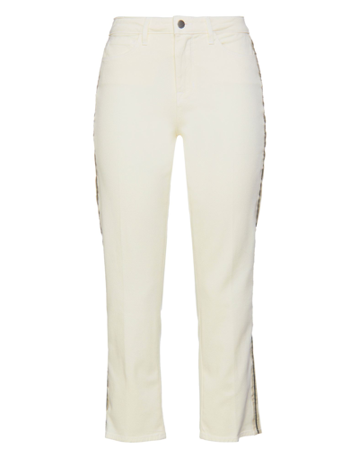 Shop L Agence L'agence Woman Pants Ivory Size 29 Cotton, Elastane In White