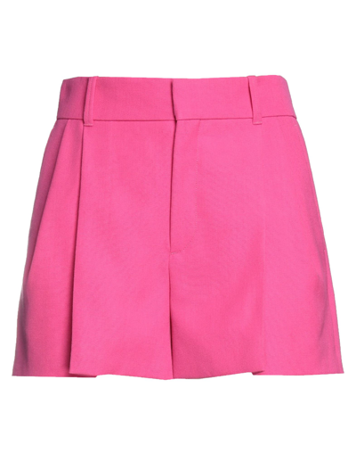 Shop Chloé Woman Shorts & Bermuda Shorts Fuchsia Size 4 Virgin Wool In Pink