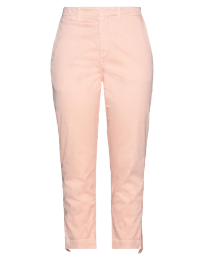 Shop Dondup Woman Pants Salmon Pink Size 28 Cotton, Elastane