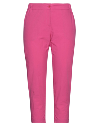 Shop Ottod'ame Woman Pants Fuchsia Size 8 Cotton In Pink
