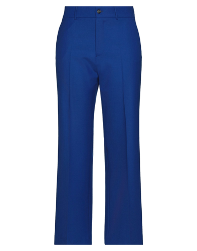 Shop Berwich Woman Pants Bright Blue Size 8 Polyester, Virgin Wool, Elastane