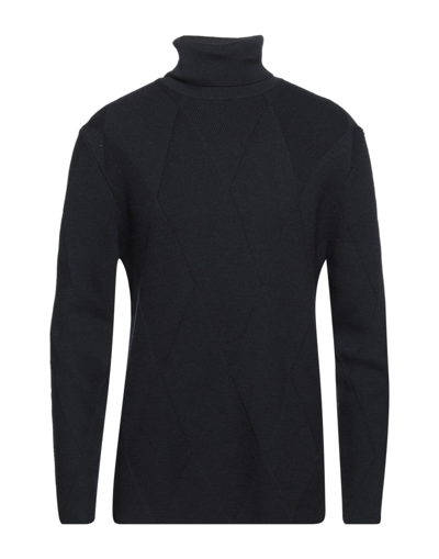 Shop Alpha Studio Man Turtleneck Midnight Blue Size 42 Wool