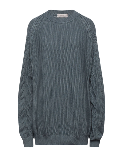 Shop Agnona Sweaters In Slate Blue