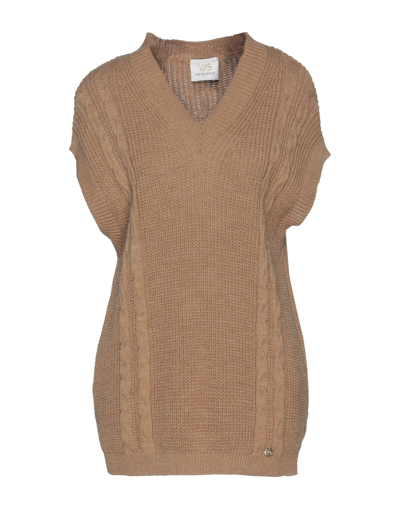 Shop Verysimple Woman Sweater Camel Size 2 Acrylic, Alpaca Wool, Wool, Viscose In Beige