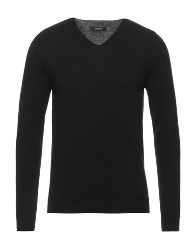 Shop Alpha Studio Man Sweater Black Size 46 Viscose, Nylon, Wool, Cashmere, Polyester