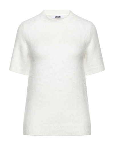 Shop Mauro Grifoni Woman Sweater Ivory Size 8 Cotton, Polyamide, Elastane In White