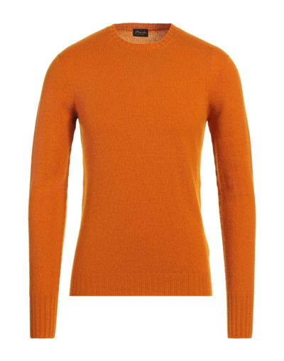 Shop Drumohr Man Sweater Orange Size 42 Cashmere