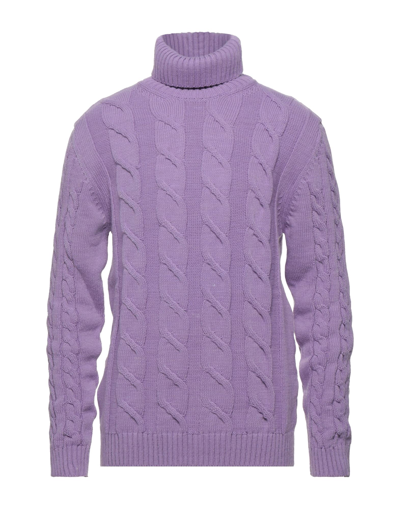 Shop Family First Milano Man Turtleneck Light Purple Size L Wool, Polyamide, Acrylic