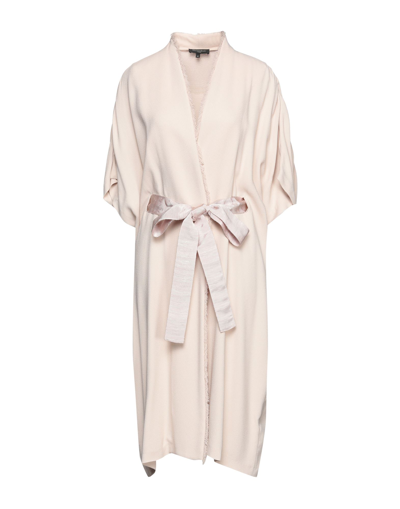 Shop Antonelli Woman Overcoat & Trench Coat Light Pink Size 10 Viscose, Elastane