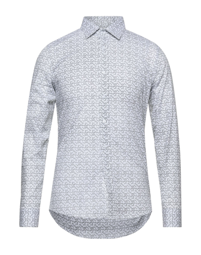 Shop Berna Man Shirt White Size Xl Cotton, Elastic Fibres