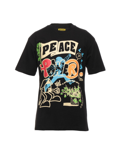 Market T-shirt In Black Cotton In Black