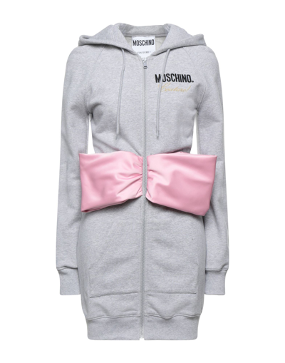 Shop Moschino Woman Sweatshirt Grey Size 6 Cotton, Polyester