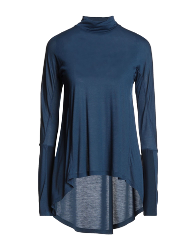 Shop High Woman T-shirt Midnight Blue Size L Rayon, Silk