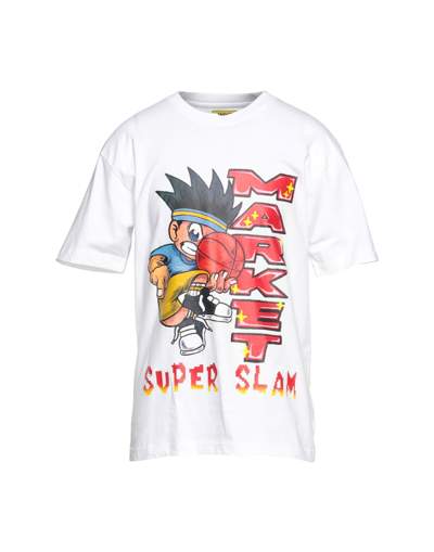 Market Cartoon-print Short-sleeve T-shirt In White