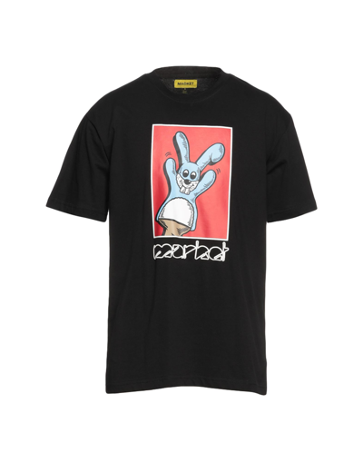 Shop Market Bunny Puppet Puff T-shirt Man T-shirt Black Size L Cotton