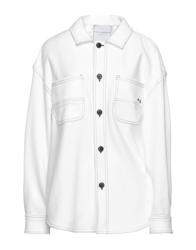 Shop Philosophy Di Lorenzo Serafini Woman Shirt White Size L Cotton