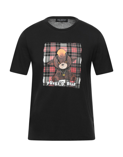 Shop Neil Barrett Man T-shirt Black Size Xl Cotton, Modal