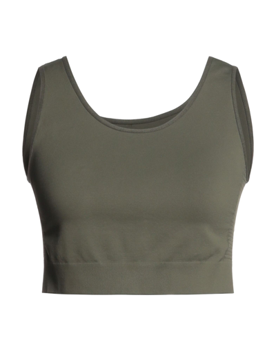 Shop Rick Owens Woman Top Military Green Size Xl Polyester, Elastane