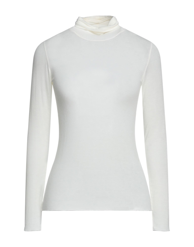 Shop Alpha Studio Woman T-shirt Ivory Size 4 Viscose, Polyamide, Cashmere, Elastane In White