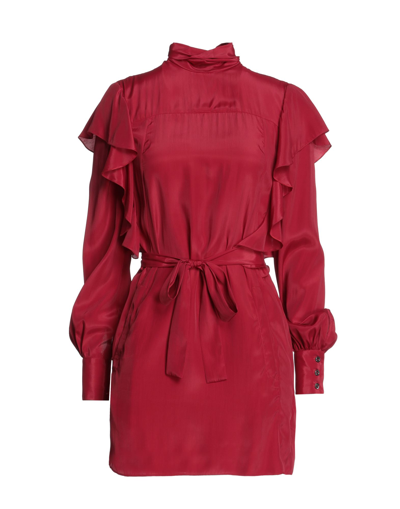 Shop Dsquared2 Woman Mini Dress Red Size 2 Acetate, Silk